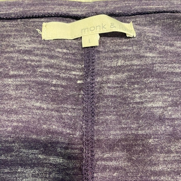 MONK & LOU purple women’s tee large - Picture 6 of 6